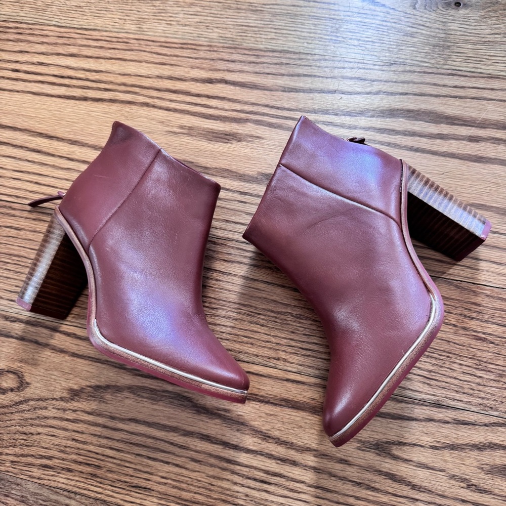Ted Baker London size 36 Lorca 2 Ankle Boots cognac leather & metallic accents - Picture 2 of 10